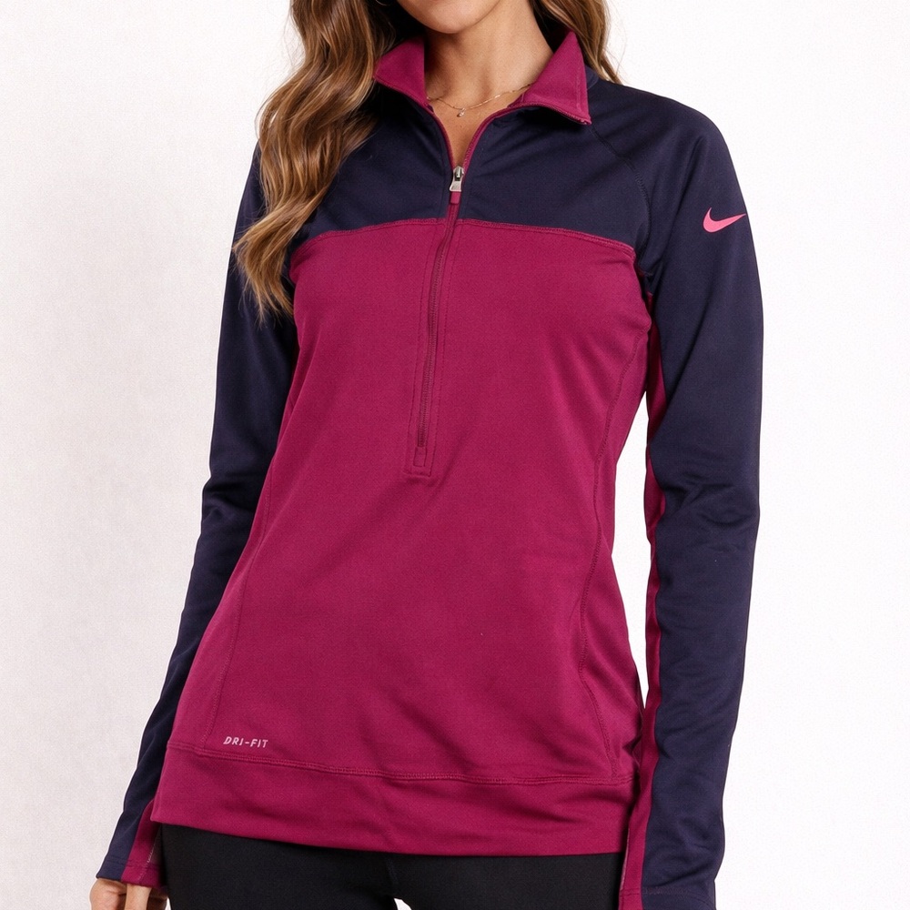 Nike Pro Dri-Fit Half Zip Pullover Pink Purple Women’s